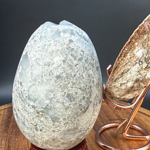 Celestite Egg Soothing Crystal Natural Blue Angelic Energy Inner Peace Meditatio - Picture 8 of 8